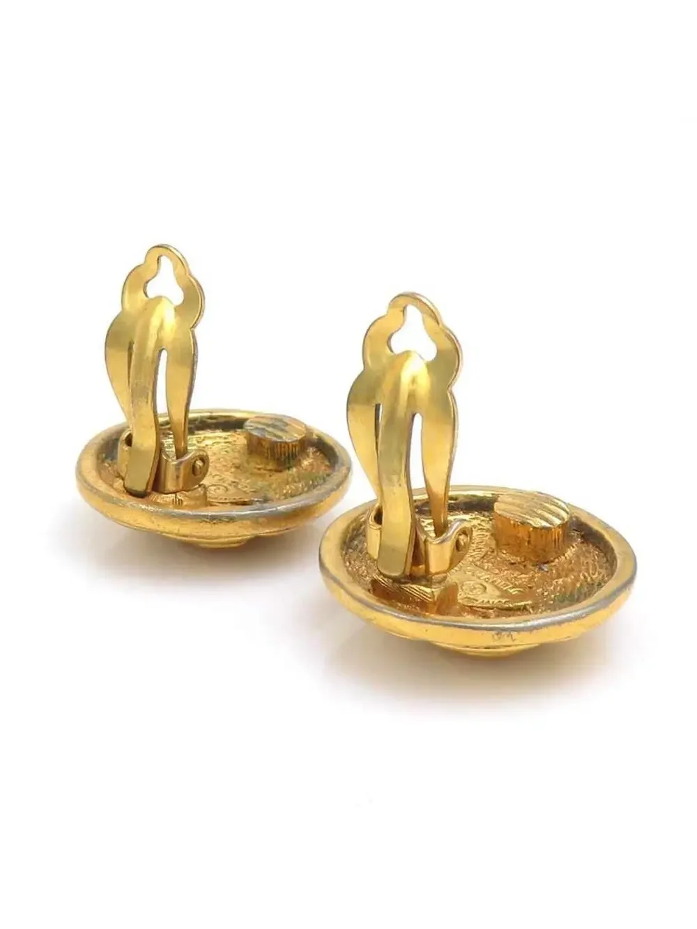 Auth Chanel Cc Logo Clip On Earrings #303082C32B